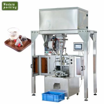 Newest triangle tea bag packaging machine with circular arc envelope